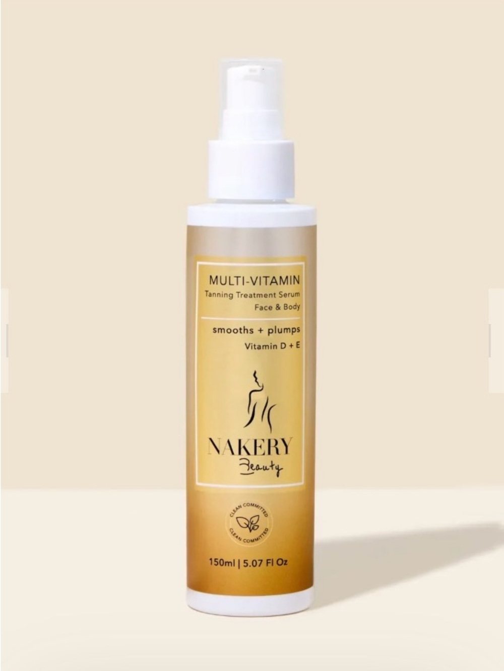 Nakery Beauty Multi-Vitamin Tanning Treatment Serum Face & Body~5.07oz~Sealed!